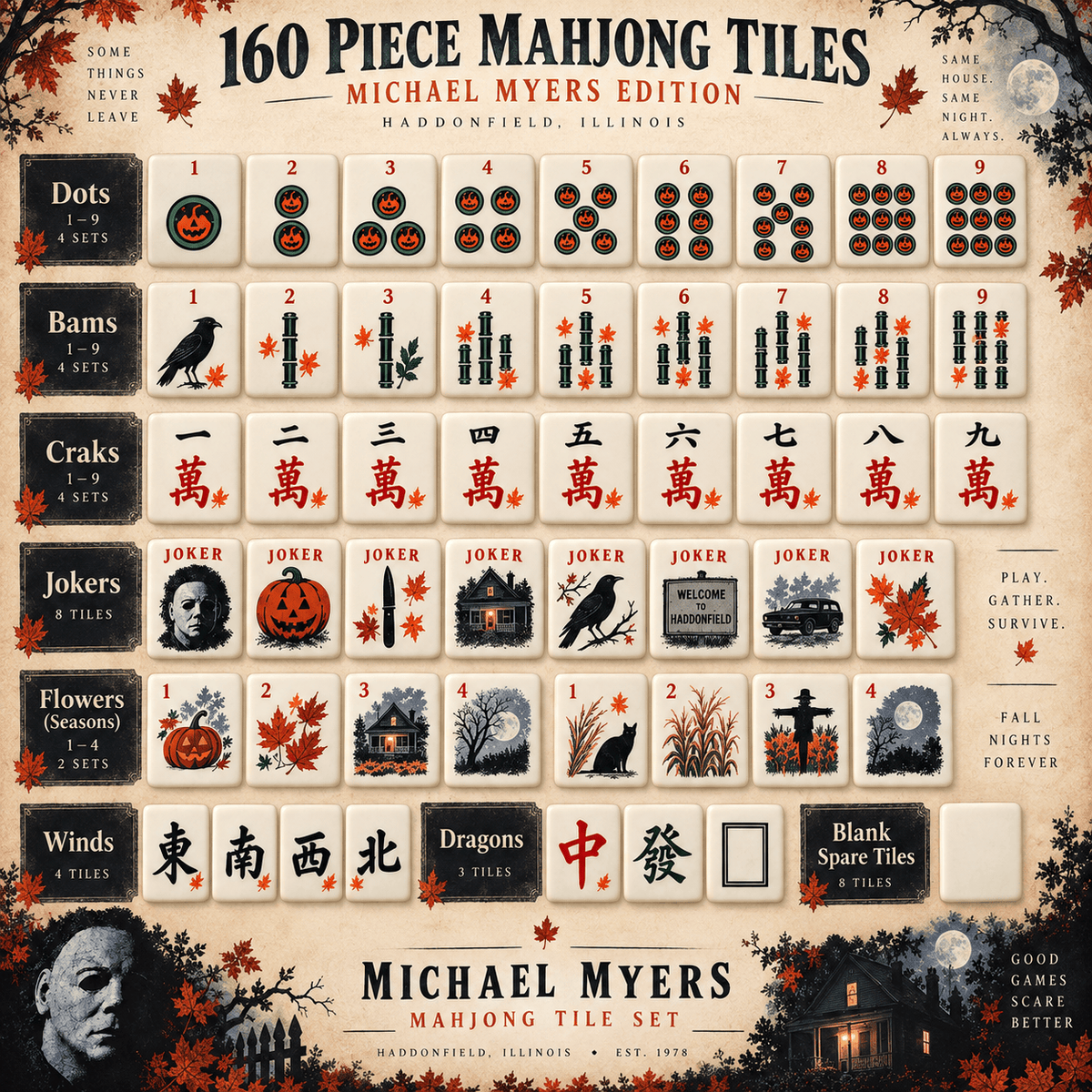 Premium MCM Mahjong Tiles Set TNSM