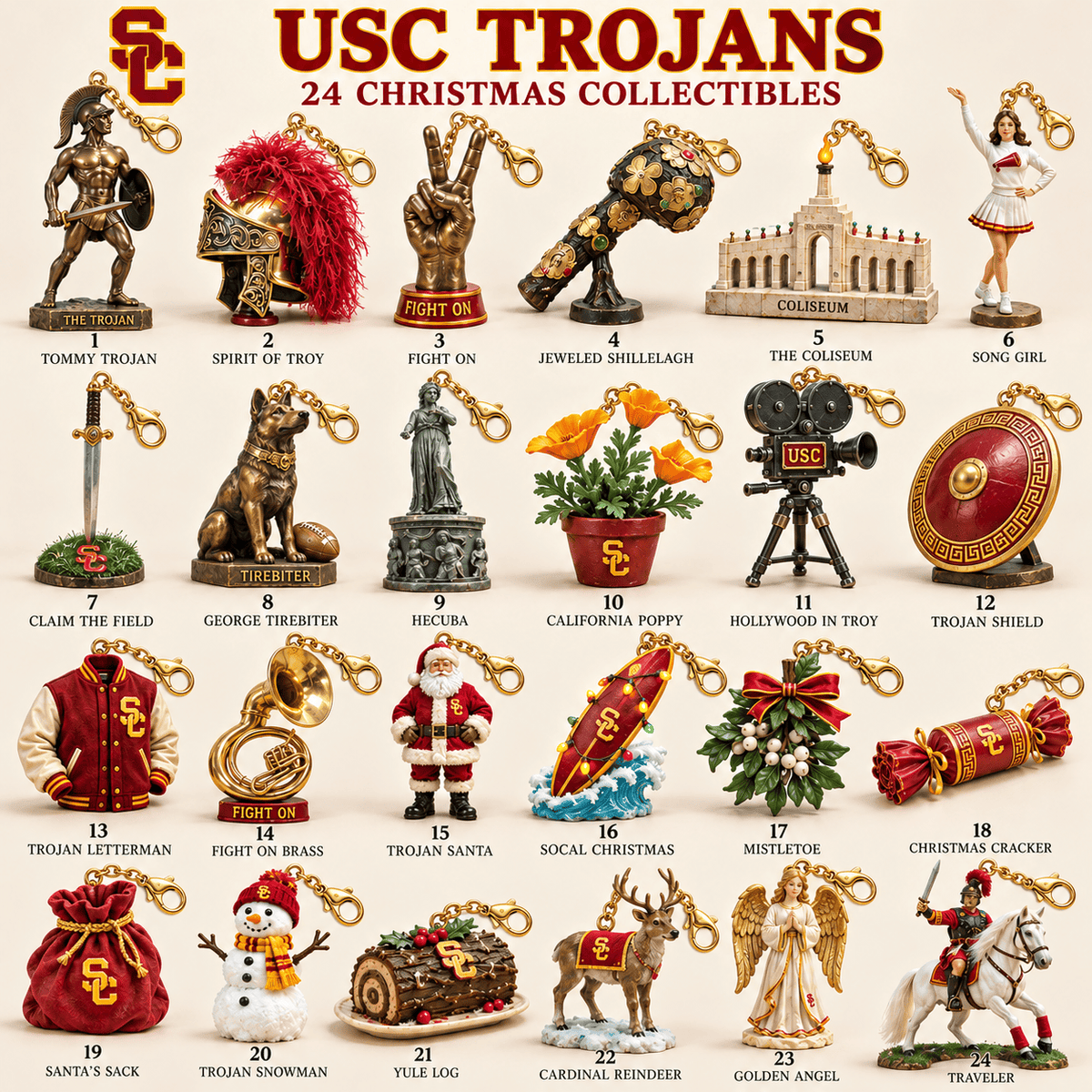 Premium USC Christmas Tree Countdown Calendar TNSM