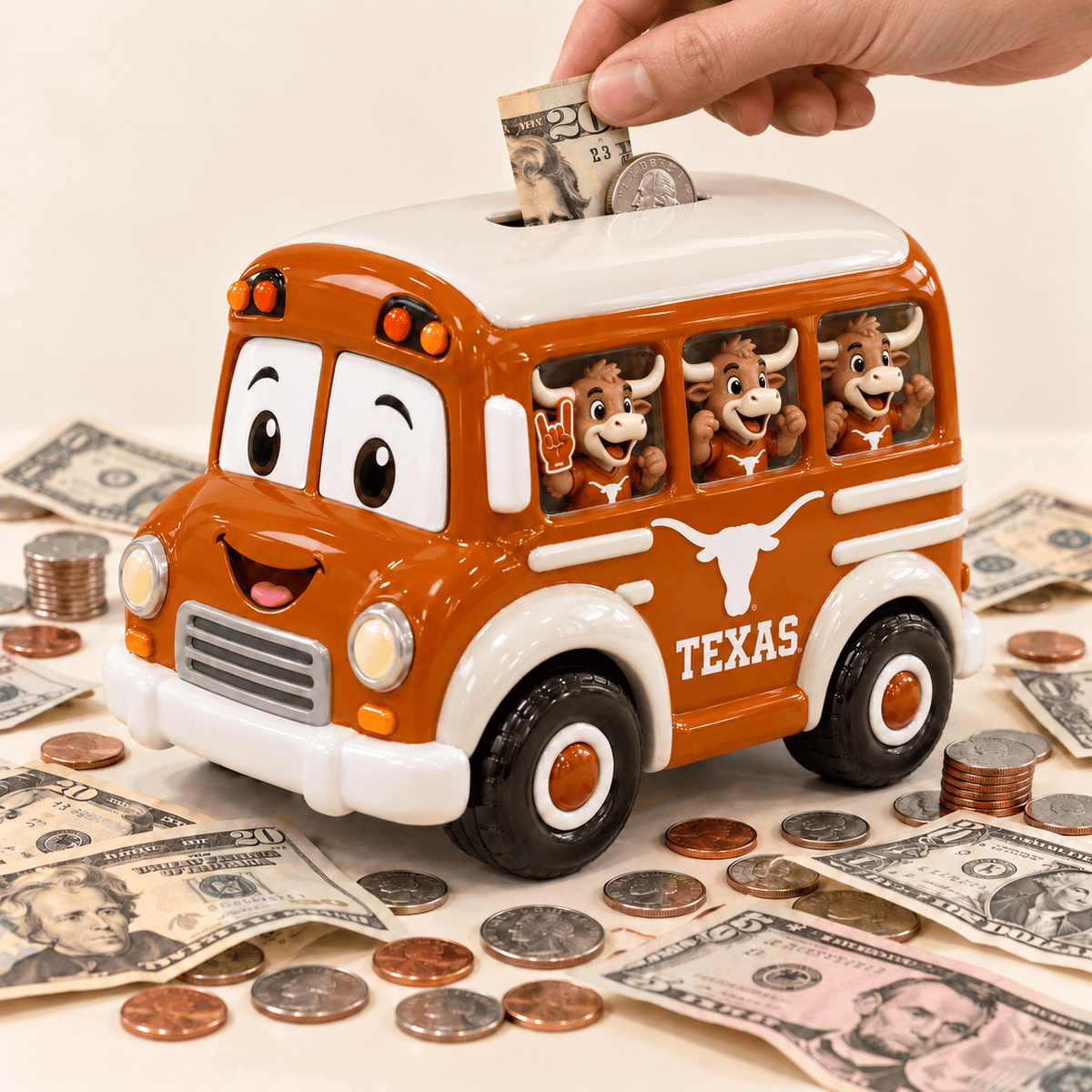 TLS School Bus Piggy Bank DNBN
