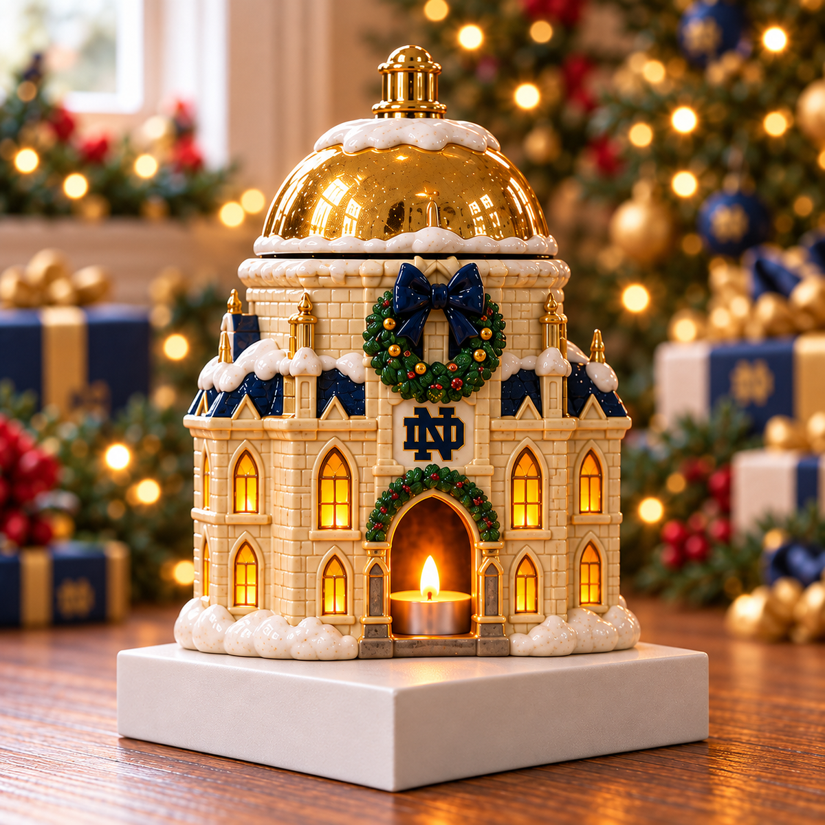NDFI CHRISTMAS CERAMIC CANDLE HOLDER HQH 5