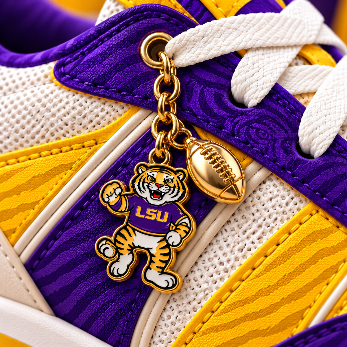 LSU Premium Low-Top Sneakers with Charm BMD