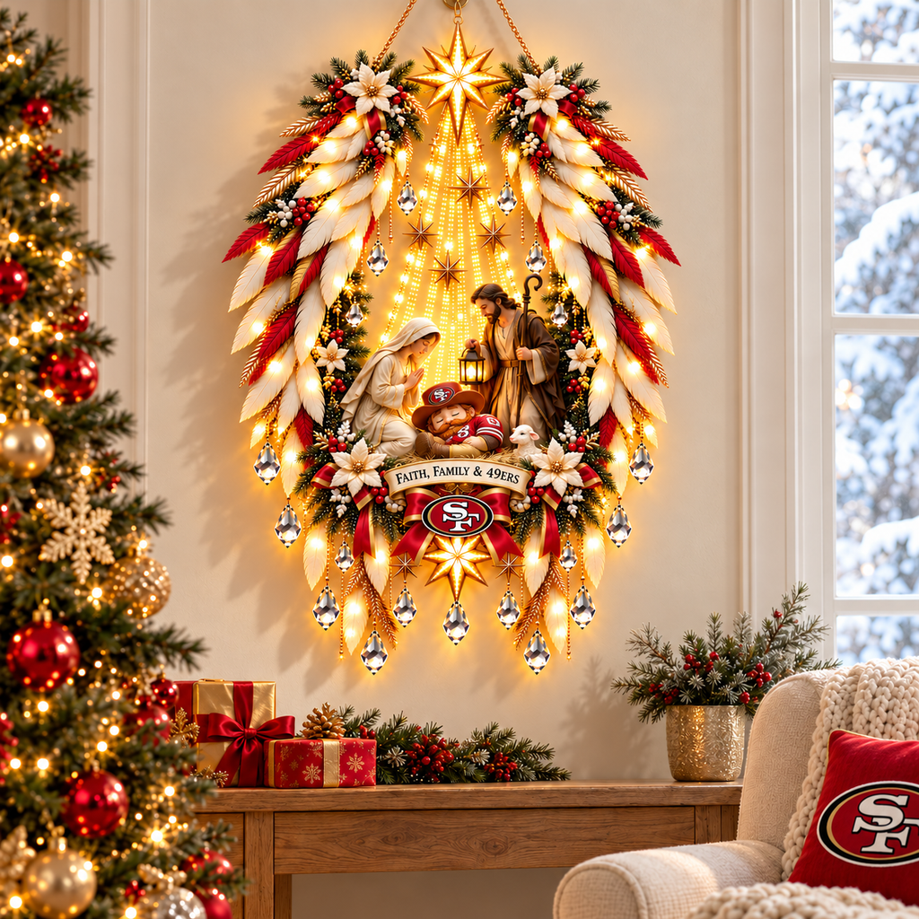 SF49 Illuminated Christmas Nativity Angel Wings PNPA