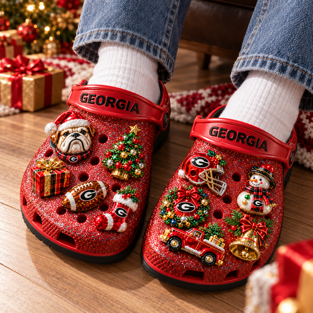 GGBD Premium Christmas Glitter Charm Clogs NTTB