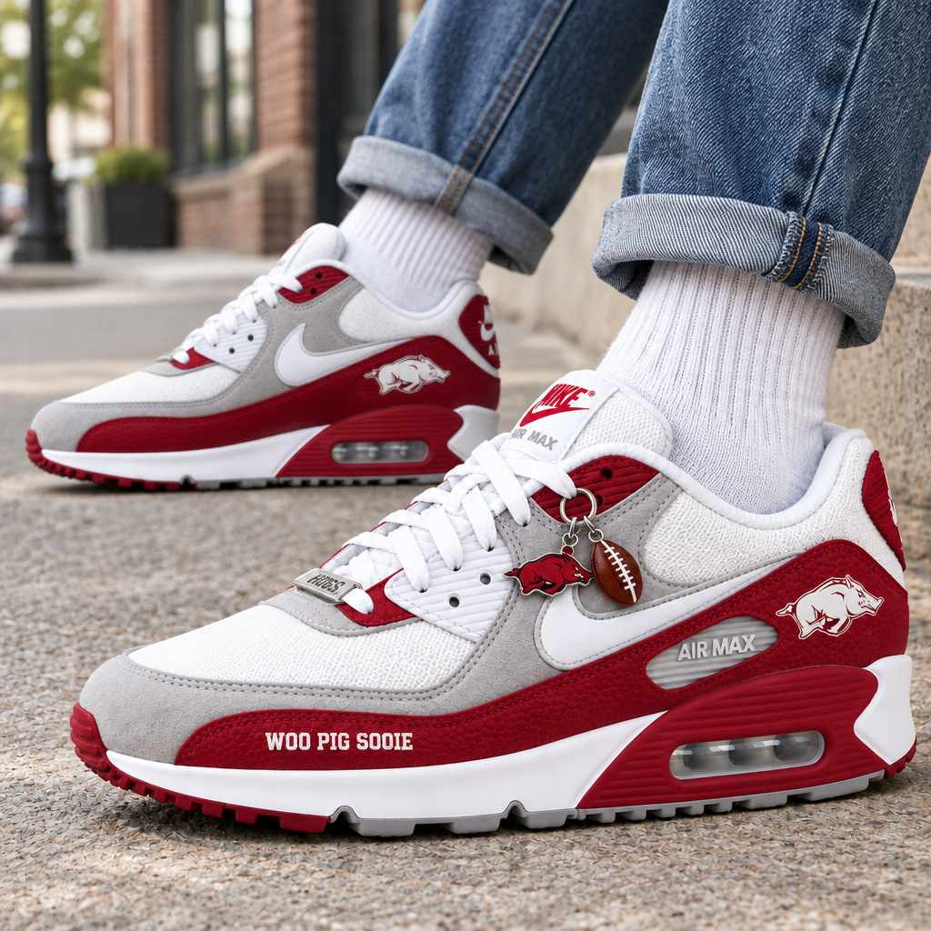 Arkansas Razorbacks Premium Low-Top Sneakers