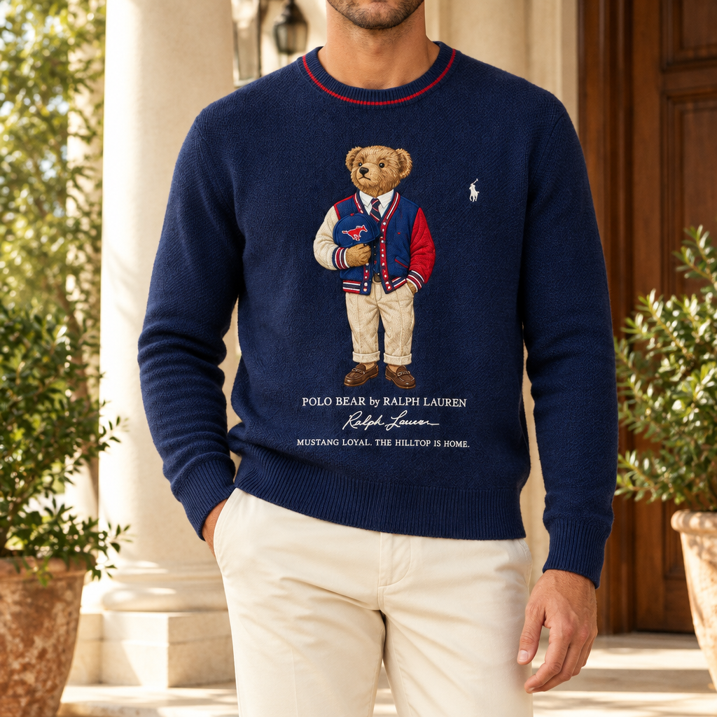 SMU Mustangs Premium Crewneck Sweater